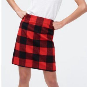 Wool Checkered Mini Pencil Skirt - Jcrew Factory - Size 8